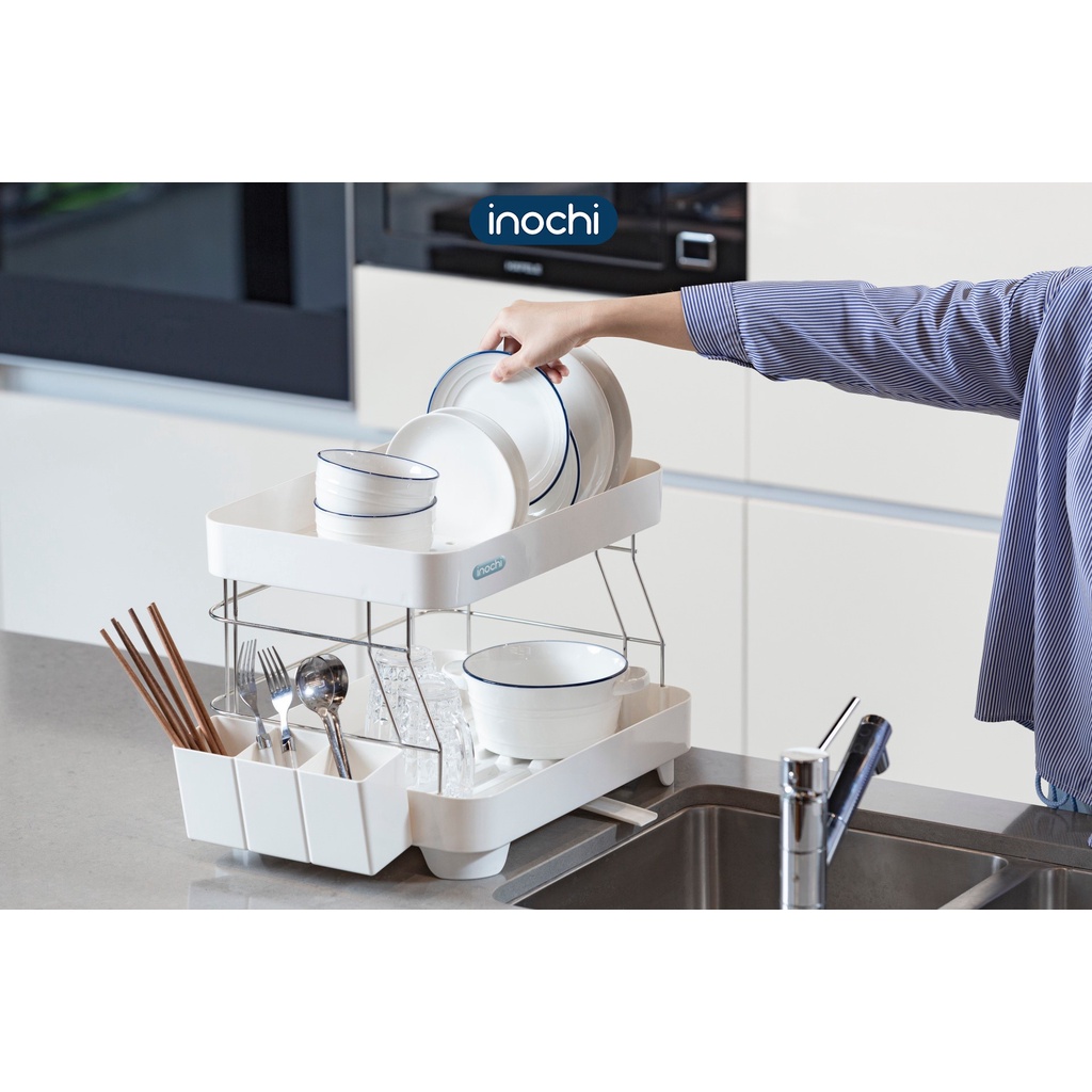 Kệ chén bát cao cấp INOCHI chống bụi, thiết kế thông minh hiện đại tiện lơi, có rãnh thoát nước inochi store hcm