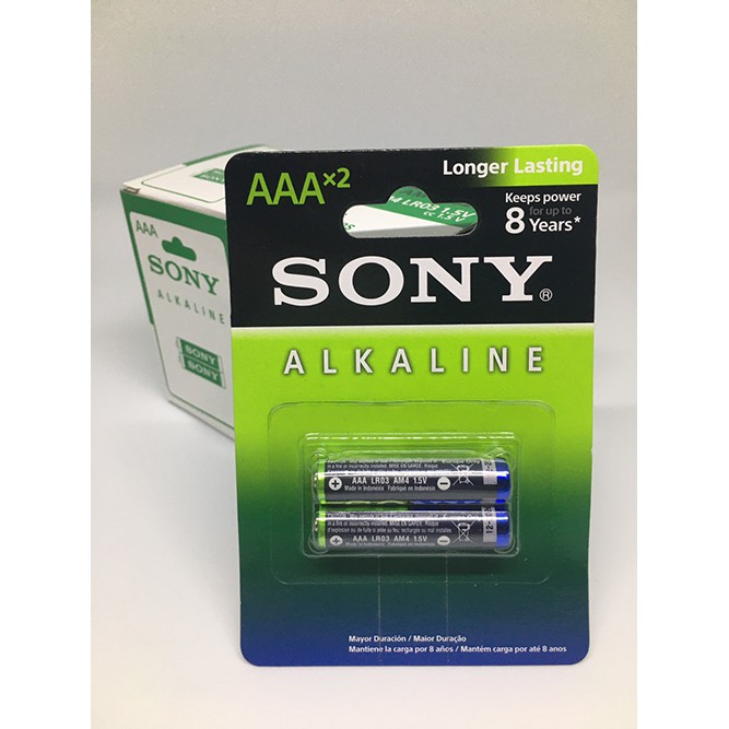 Pin Đũa AAA Sony alkaline AM-4 vỉ 2 viên chính hãng