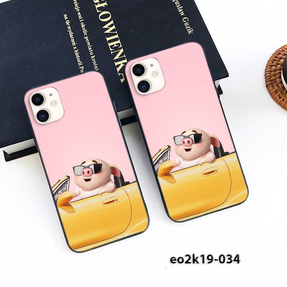 Skin cho các dòng Iphone 7plus, Iphone 11, Iphone 11 pro max in hình heo con cực đáng yêu