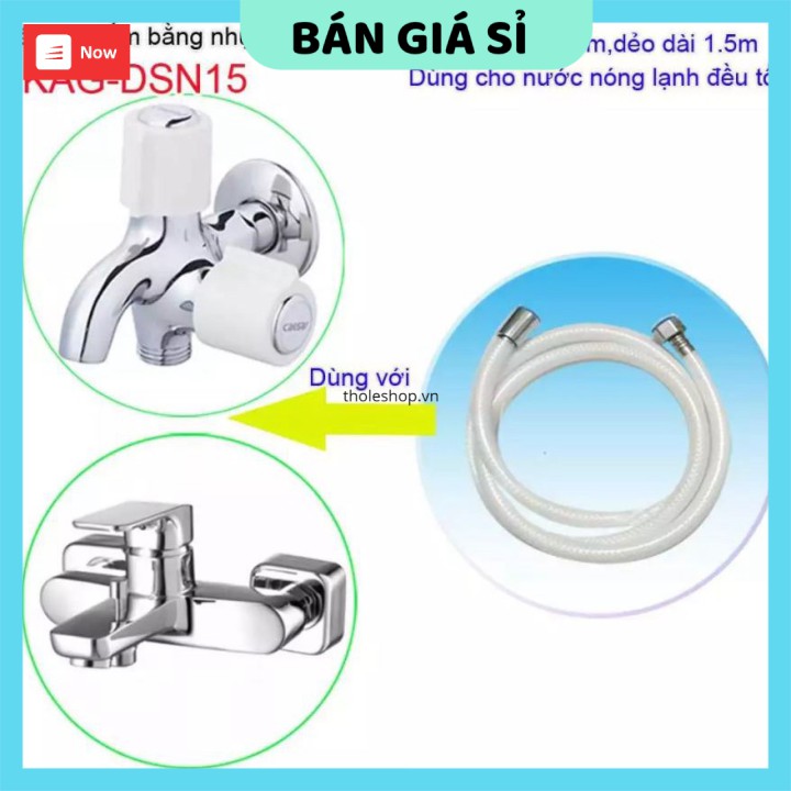 Dây vòi sen nhựa 💯 GIÁ VỐN  Ống vòi sịt toilet bằng nhựa pvc dẻo dai,bền - Đường dây vòi hoa sen 8084