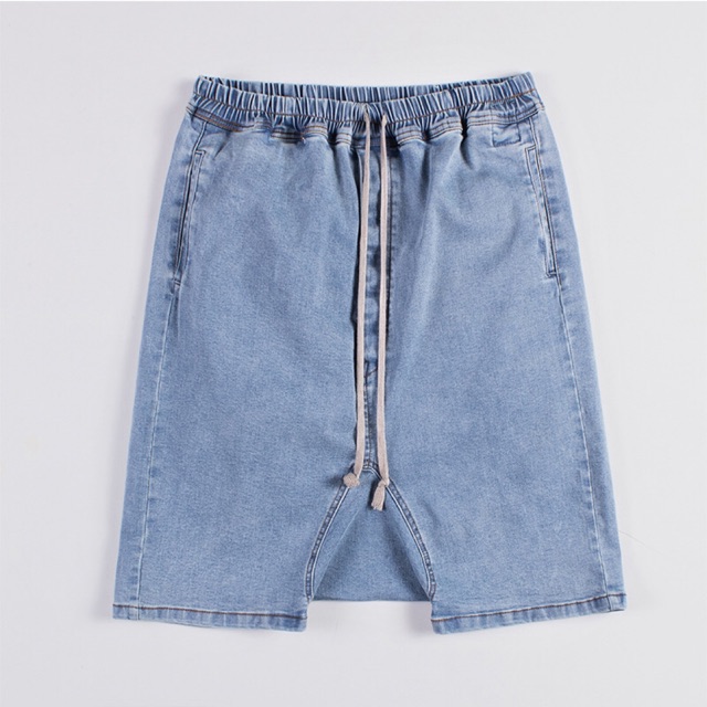 Quần short Rick Owens DRKSHDW cropped crotch denim short fw20