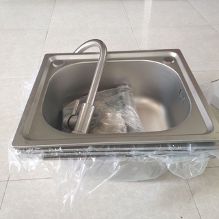 Com bo 4 bộ chậu x vòi nóng lạnh inox