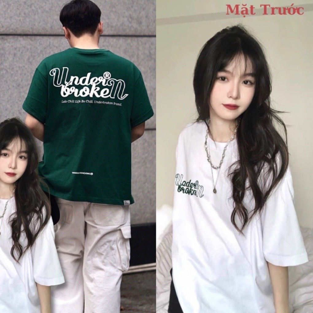 Áo thun UNDER tay lỡ cực chất nam nữ form rộng bền màu không xù lông 1Kenz