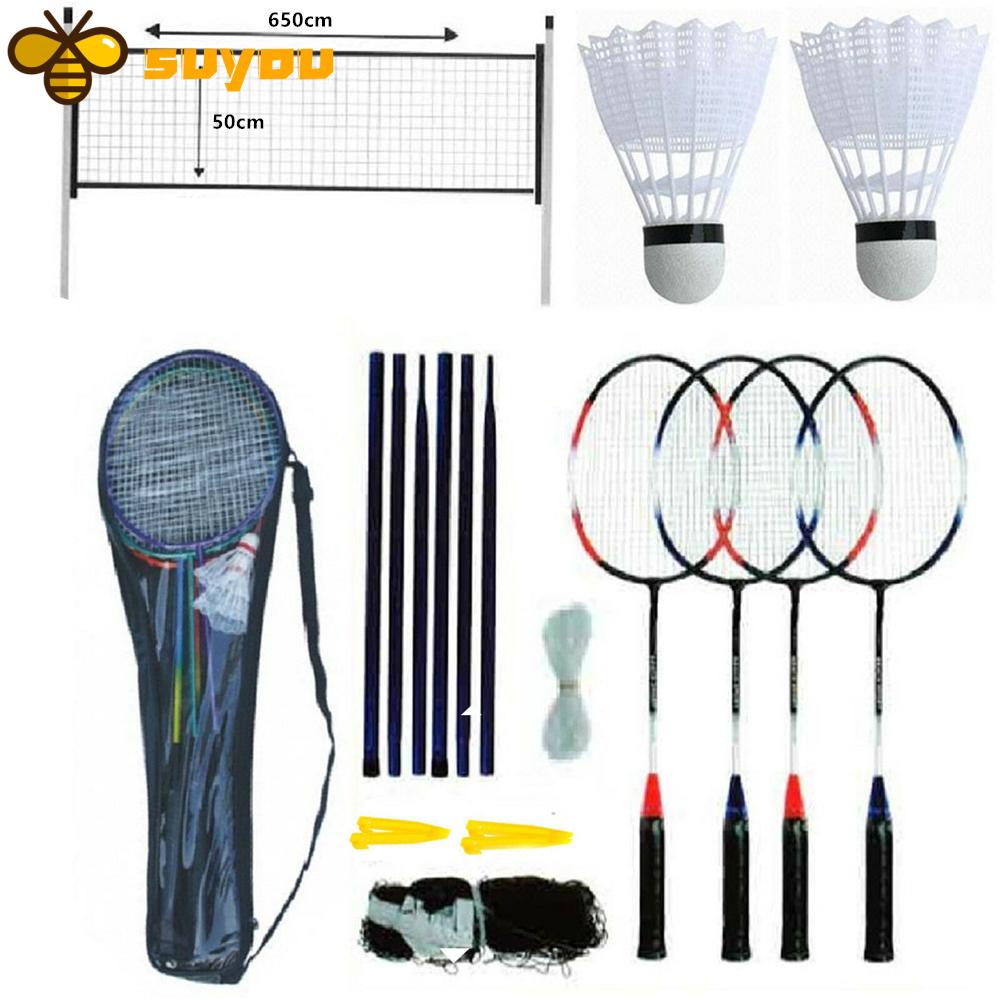 Bộ Vợt Đánh Tennis / Cầu Lông / 4 Người Kèm Túi Đựng Chuyên Dụng Cho Chơi Thể Thao Trong Nhà / Ngoài Trời