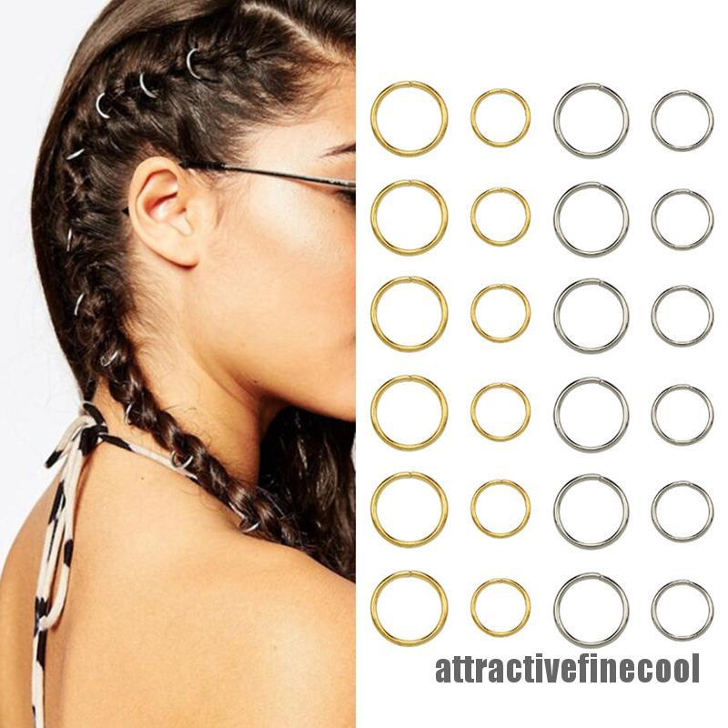 Set 50 vòng bện tóc kiểu dreadlock hình nhẫn độc đáo thời trang