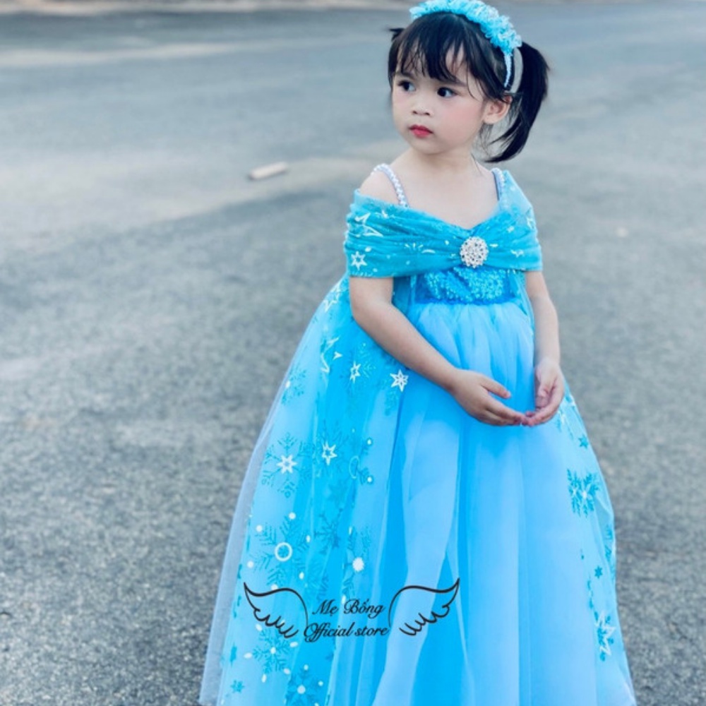 Váy công chúa Elsa-Váy nữ hoàng băng giá-Đầm công chúa-Thời trang cho bé-Váy thiết kế-Đầm thiết kế-Mẹ BốngPrincess dress