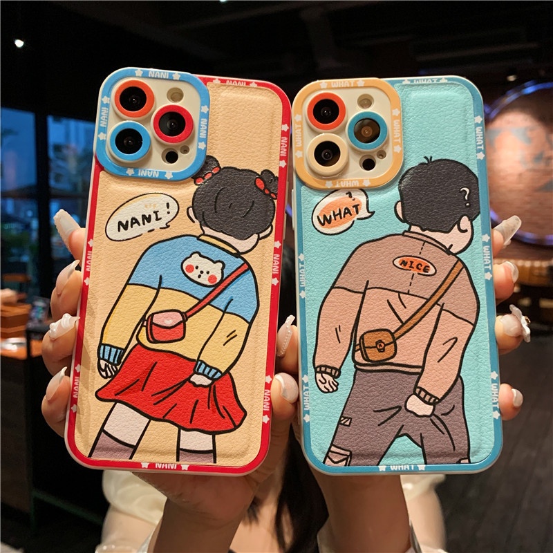 Ốp điện thoại kiểu nhám họa tiết đáng yêu thích hợp cho IPHONE 12 13 11 PRO MAX XS MAX XR 7 8 PLUS ZPG4