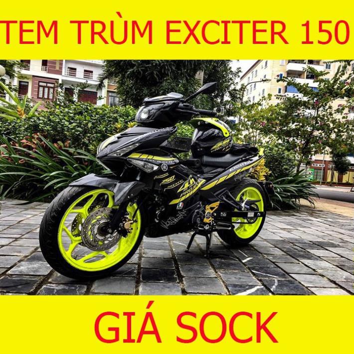 Tem Trùm Xe Exciter 150 ex ( Vàng Đen)