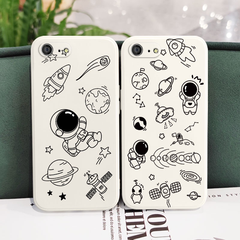 Ốp Điện Thoại Silicon Dẻo Họa Tiết Vũ Trụ Âm Nhạc Độc Đáo Cho IPhone 8 7 6 6S Plus SE 2020