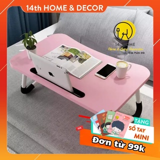 BÀN HỌC, Làm Việc GẬP ĐA NĂNG Có Khe Để Ipad, Điện thoại Laptop- Chân Sơn Trắng (Hàng nhập khẩu nguyên chiếc)