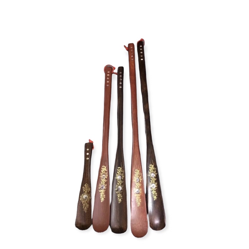 Cây  đòn gót xỏ giầy dép nam nữ gỗ Hương Đình hoa văn nguyên khối cao cấp - Nhiều Size