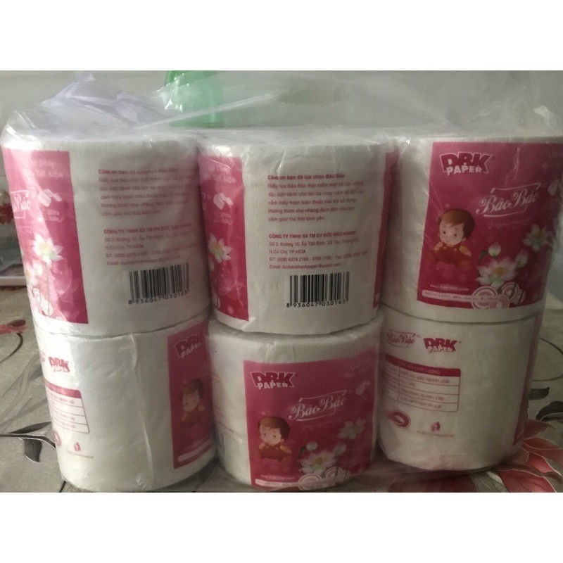 Giấy vệ sinh không lõi Bảo Bảo 1kg giấy nguyên sinh không bụi