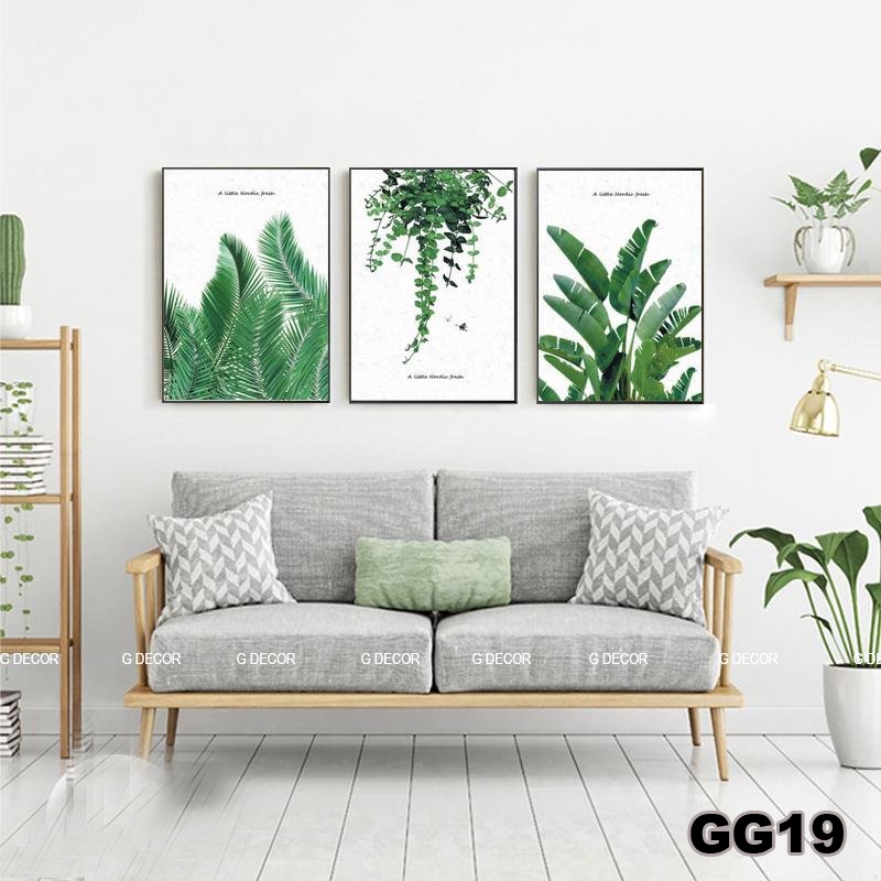 Tranh treo tường canvas 3 bức phong cách hiện đại Bắc Âu 204, tranh decor trang trí phòng khách, phòng ngủ, phòng ăn