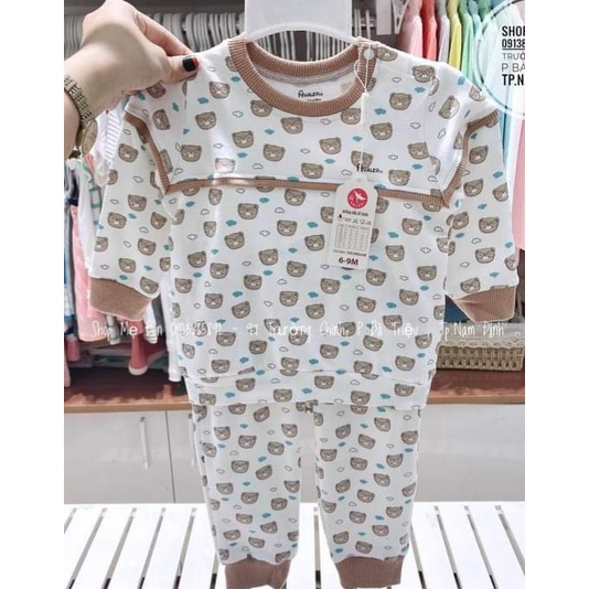 AVALER - Bộ dài tay bé trai, gái chính hãng chất nỉ coton da cá