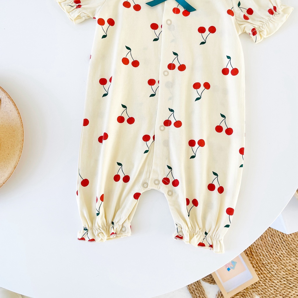 Sanlutoz Áo Liền Quần Ngắn Tay Thời Trang Mùa Hè Dành Cho Bé Gái