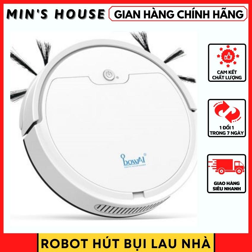 Máy Quét Nhà Tự Động, Robot Hút Bụi Lau Nhà Thông Minh Bowai TMH16 [T-Min's House]