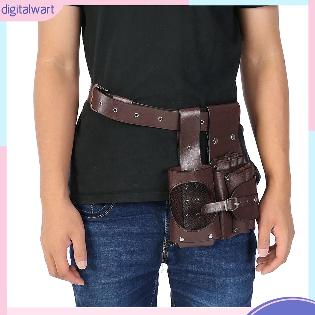 Túi Giả Da Đựng Dụng Cụ Cắt Tóc Đeo Hông Tiện Lợi