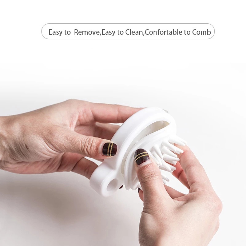 Bàn Chải Silicone Đơn Giản Mát Xa Da Đầu/Cổ/Cổ/Đầu Chống Gàu Tẩy Da Chết