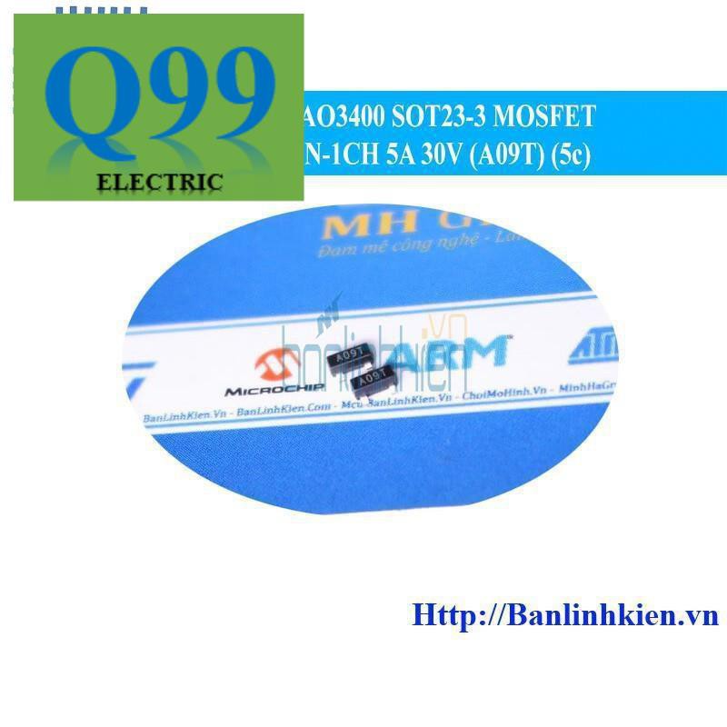 [Giá rẻ] [Q99] [Minh Hà] AO3400 SOT23-3 MOSFET N-1CH 5A 30V (A09T) (5c) zin HD1