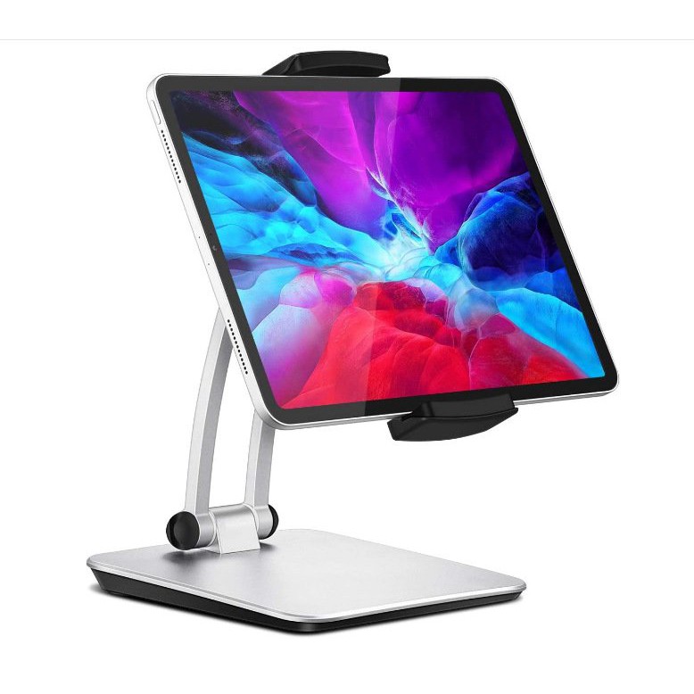 Giá đỡ ipad hợp kim nhôm,kẹp điện thoại xoay 360 chống rung,chắc chắn xem phim chống mọi,quay video, học online