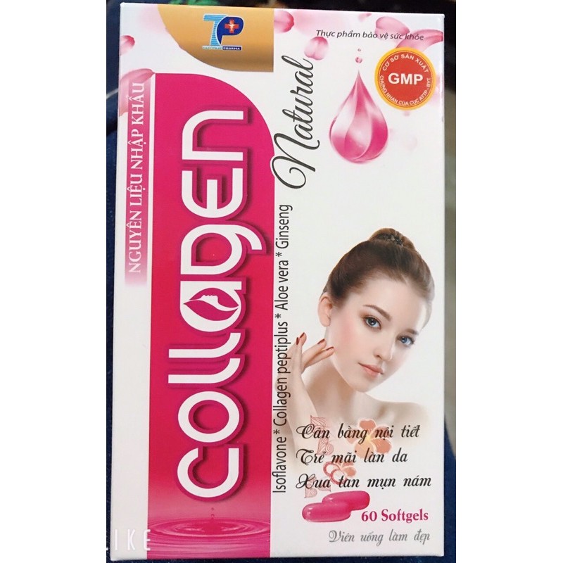 Viên uống COLLAGEN NATURAL bổ sung Vitamin E, Isoflavon ,chống lão hóa, cải thiện nếp nhăn - H | BigBuy360 - bigbuy360.vn