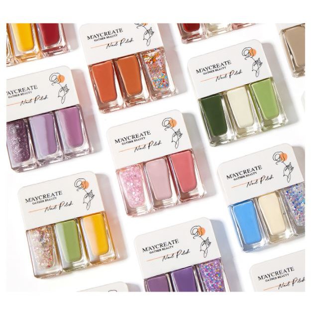 Set 3 chai sơn móng tay Maycreate Nail Polish 4g*3