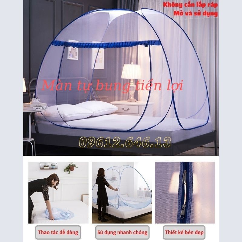 Màn Chụp Tự Bung Có Đáy, Gấp Gọn Tiện Dụng, Màn Chụp Hiện Đại Thông Minh Chống Muỗi, Côn Trùng Hiệu Quả