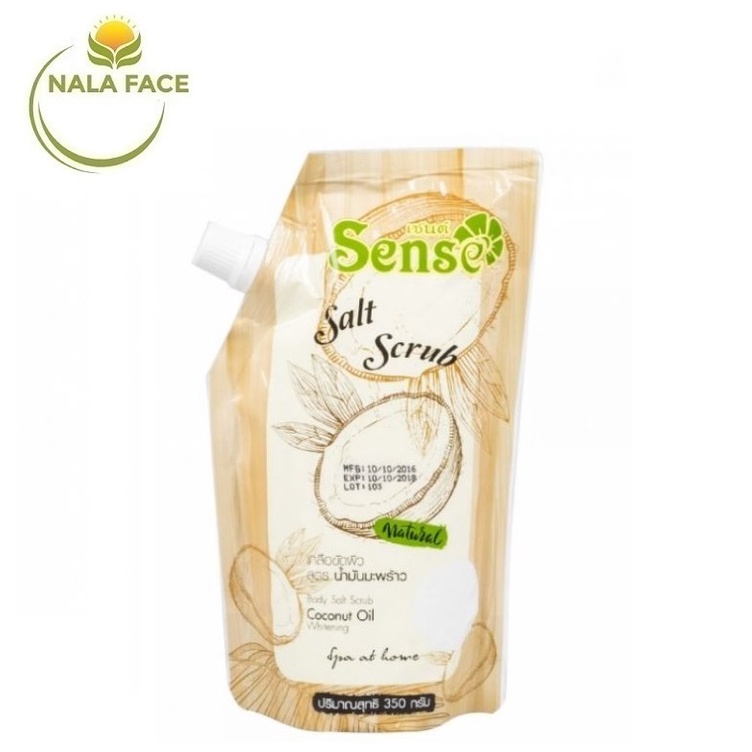 Muối Tắm Tẩy Da Chết Chiết Xuất Dừa Siêu Siêu Mịn SENSE SALT SCRUB - Coconut Oil 350g - Thái Lan