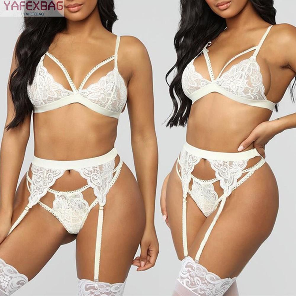 Bộ đồ lót màu trắng / đen size S-2Xl thời trang mới cho nữ