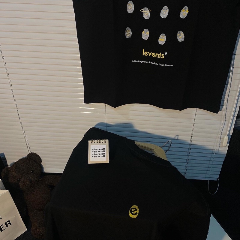 Áo thun LEVENTS® FINGER PRINT TEE / BLACK,GREY,WHITE