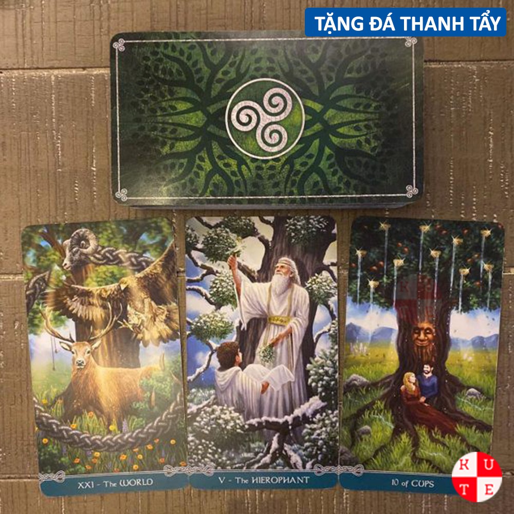 Bộ Bài Tarot Universal Celtic 78 Lá Bài Tặng File Tiếng Anh Và Đá Thanh Tẩy C51