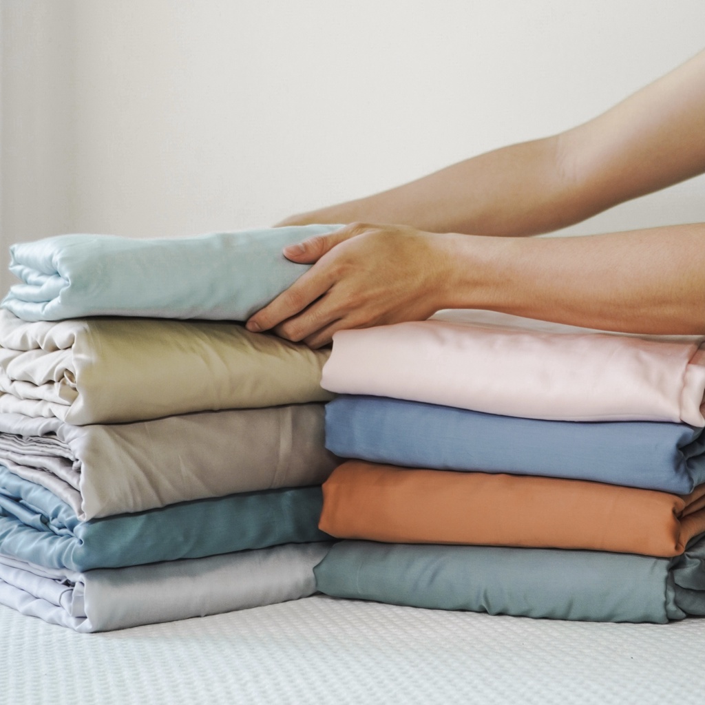 Vỏ Ga Giường Lẻ Tencel Cao Cấp Ru9 - 1m2x2m - Mềm mại, thoáng khí, chống khuẩn, bền bỉ - 9 màu