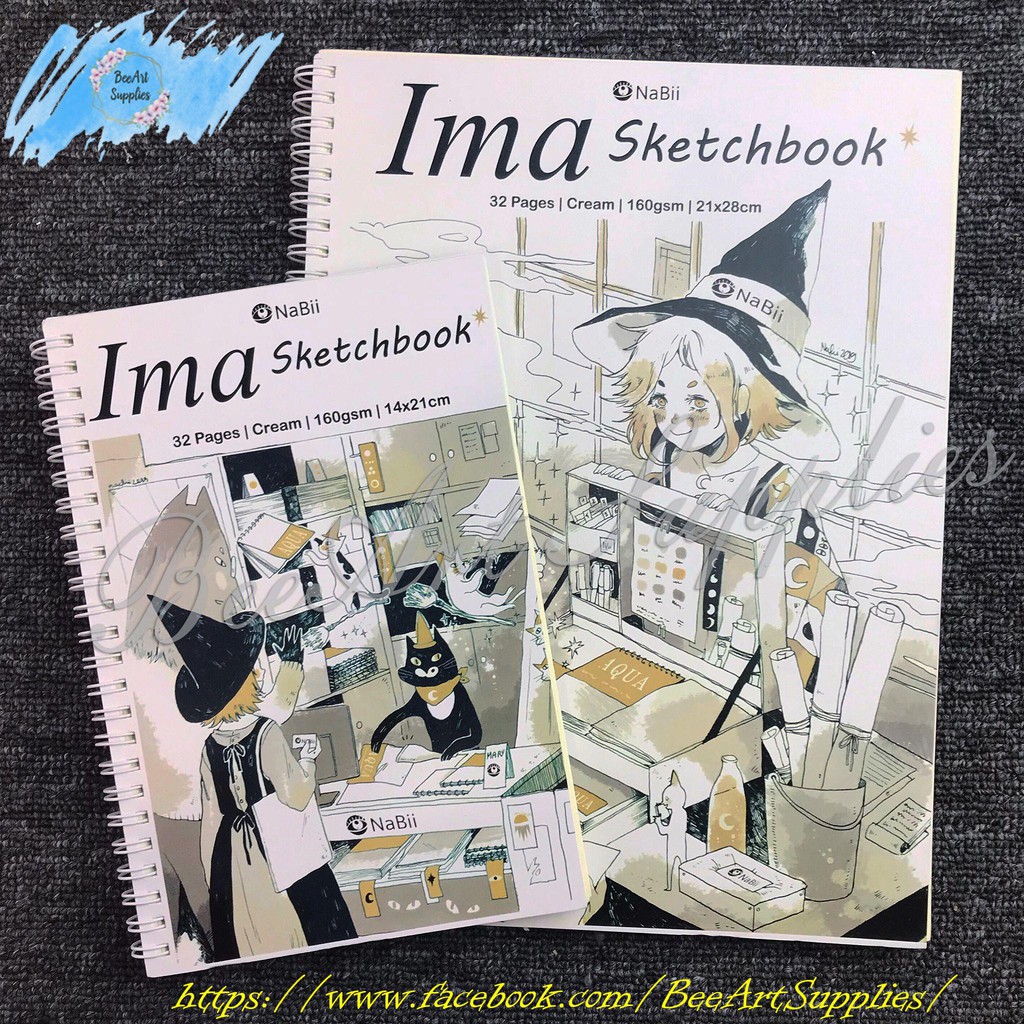 SỔ VẼ CHÌ SKETCHBOOK NABII IMA ĐL 160GSM - 300GSM