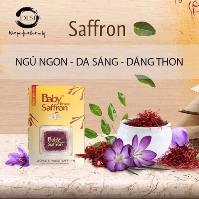 COMBO 5g NHUỴ HOA NGHỆ TÂY ẤN ĐỘ BABY SAFRON _ NHẬP KHẨU CHÍNH NGẠCH