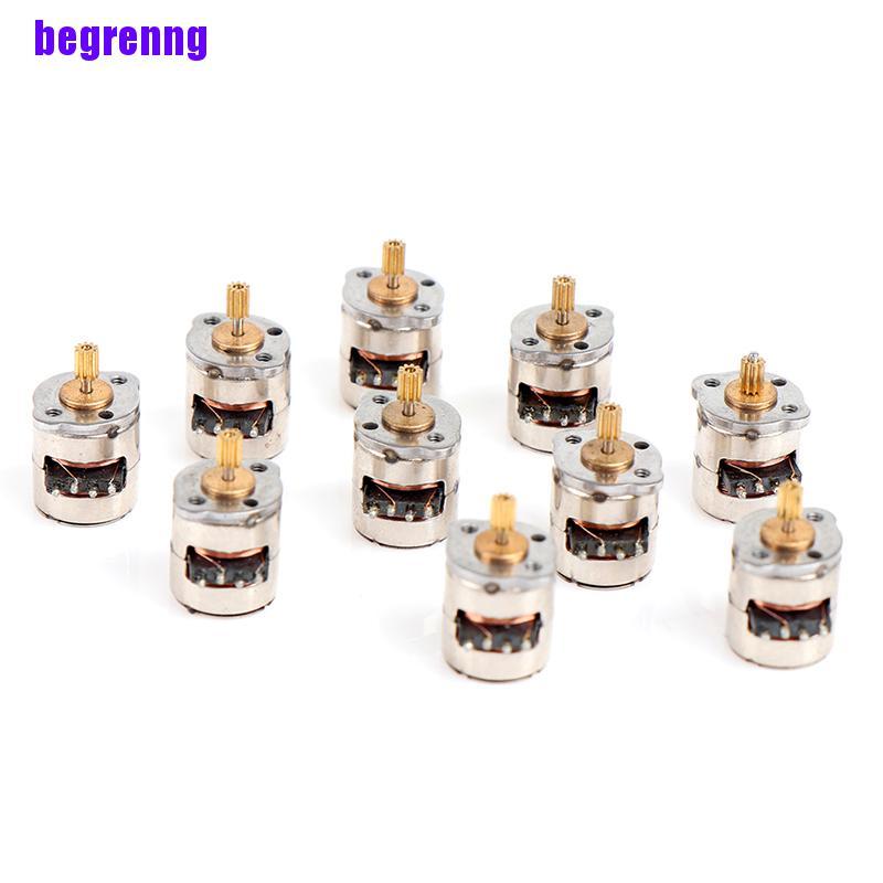 Set 10 Động Cơ Bước 4 Răng 8mm 2 Pha Có 9 Răng Nhỏ