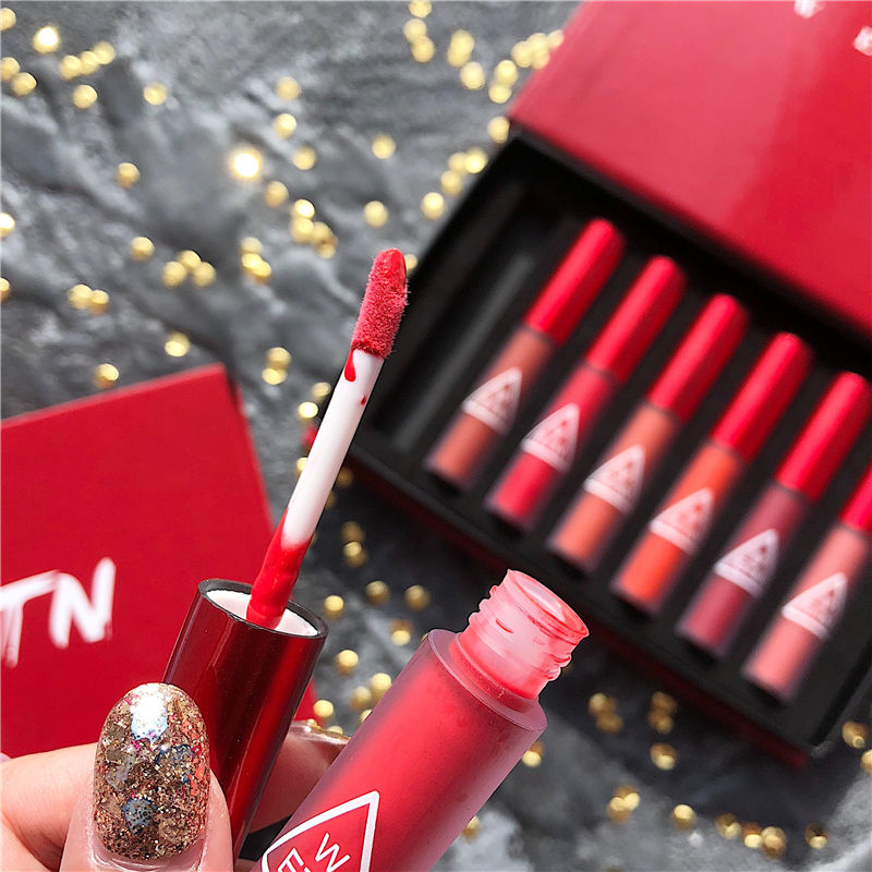 WETN Set 7 cây Son kem lì Lipstick đỏ New York Color