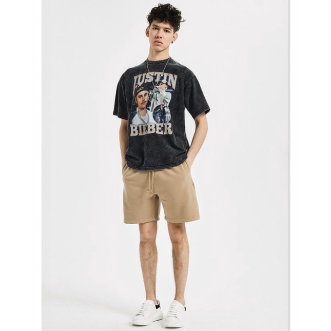 Áo thun oversize JUSTIN BIEBER WASH - Áo phông form rộng unisex nam nữ
