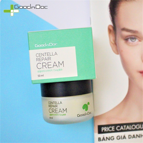 [NHẬP KHẨU-TEM PHỤ] Kem Dưỡng Rau Má GoodnDoc Centella Repair Cream Phục Hồi Da 50ml