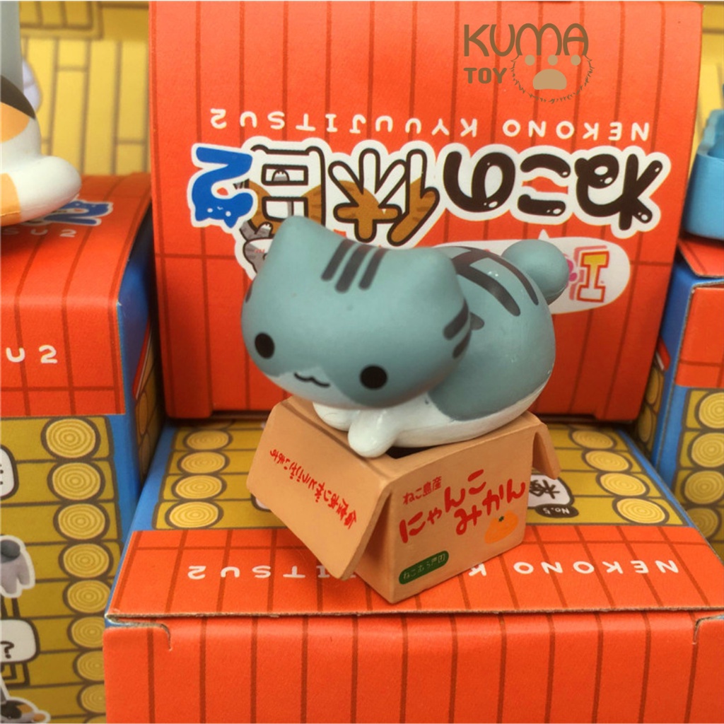 Mô hình mèo nhỏ dễ thương 8 loại tiểu cảnh mini trang trí bàn học, bàn làm việc - Mô hình decor mèo cute