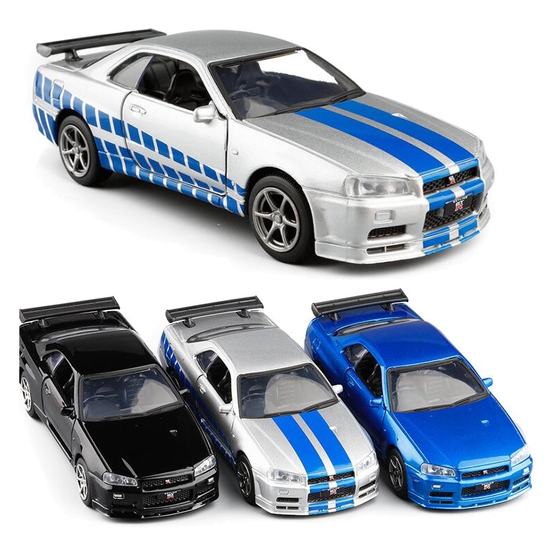 Mô Hình Xe Hơi Nissan GTR R34 Tỉ Lệ 1:36