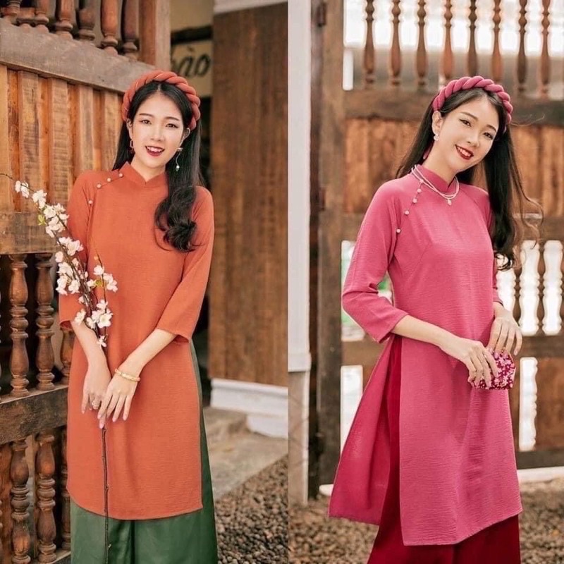 Áo Dài Cách Tân Lụa Tây Thi Cao Cấp Cách Điệu Đơn Giản Phù Hợp Các Lễ Hội - Mã A11