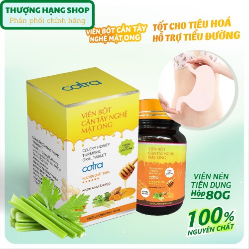 VIÊN BỘT CẦN TÂY NGHỆ MẬT ONG NGUYÊN CHÂT (50g, 80g) giúp giảm cân, làm đẹp, tái tạo và làm trắng da, detox