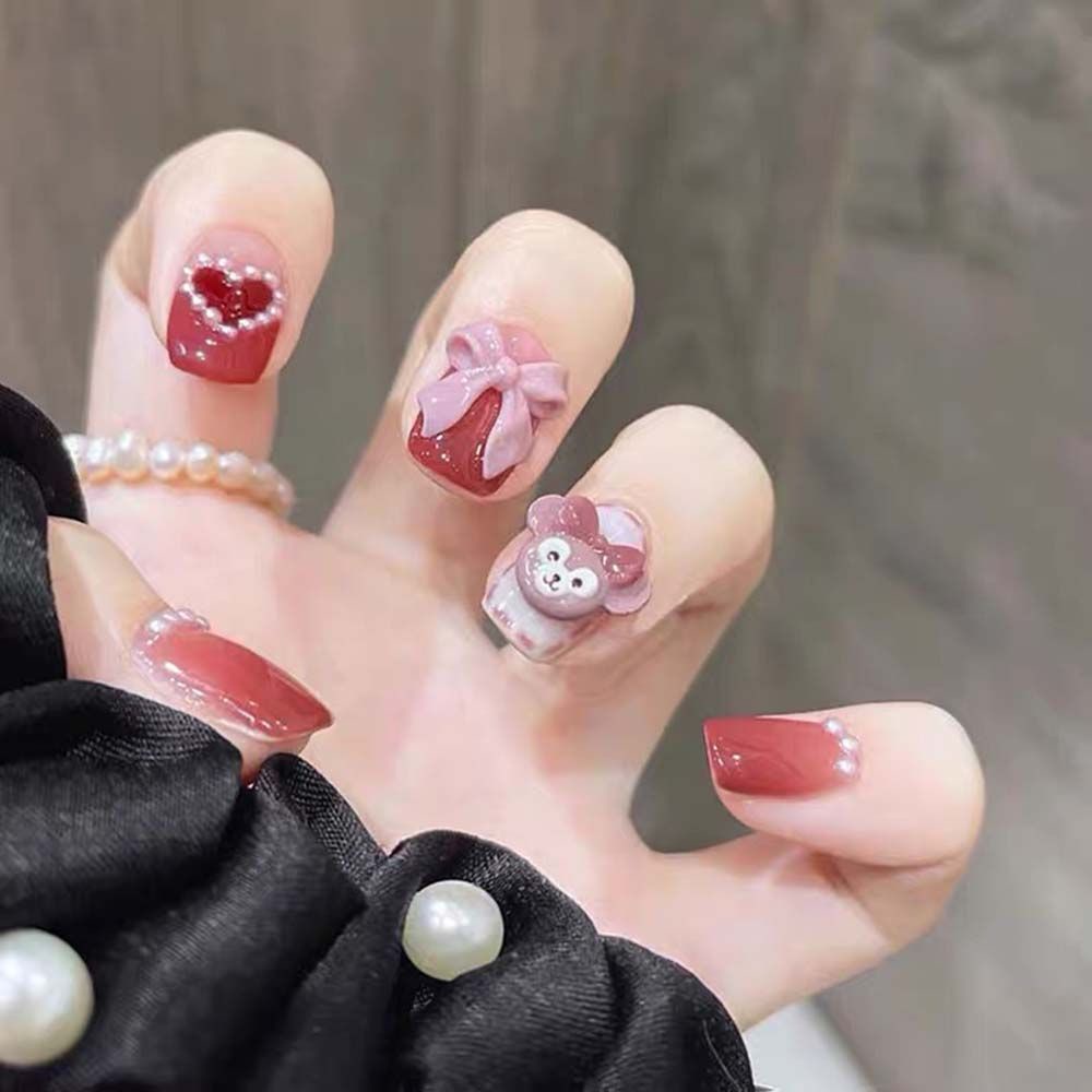 [Hàng mới về] Phụ kiện trang trí móng tay hình mèo hoạt hình 3d xinh xắn