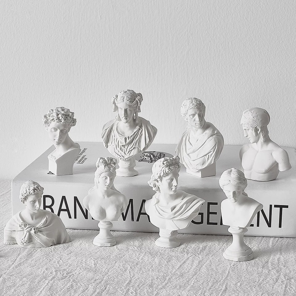 Set 20 đầu tượng Hy Lạp mini trang trí