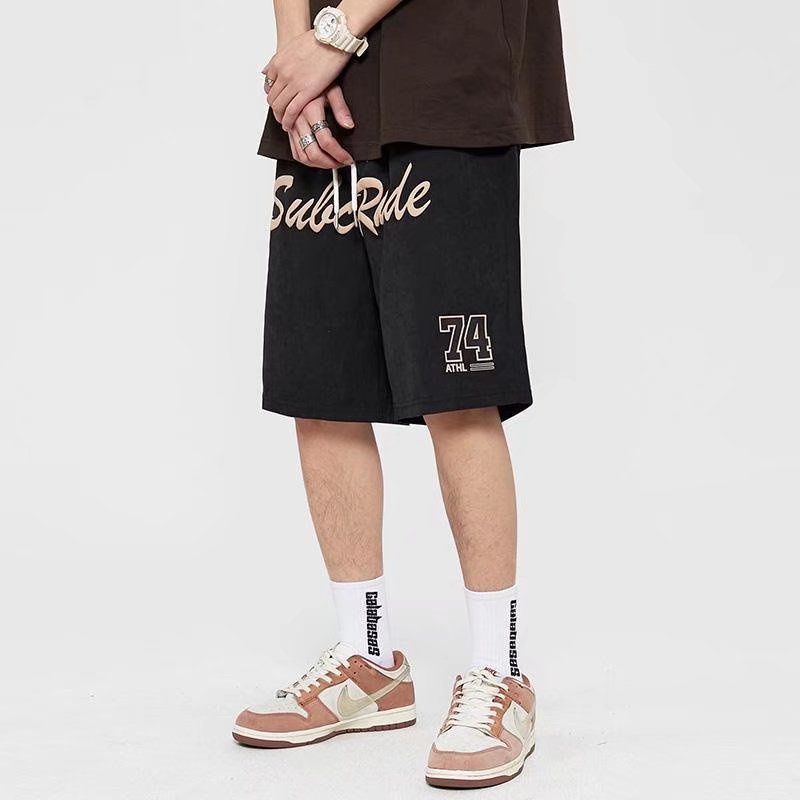 Quần Short Thể Thao Dáng Rộng Phong Cách Hip Hop 2 Màu Size M-3XL Thời Trang Cá Tính Cho Nam