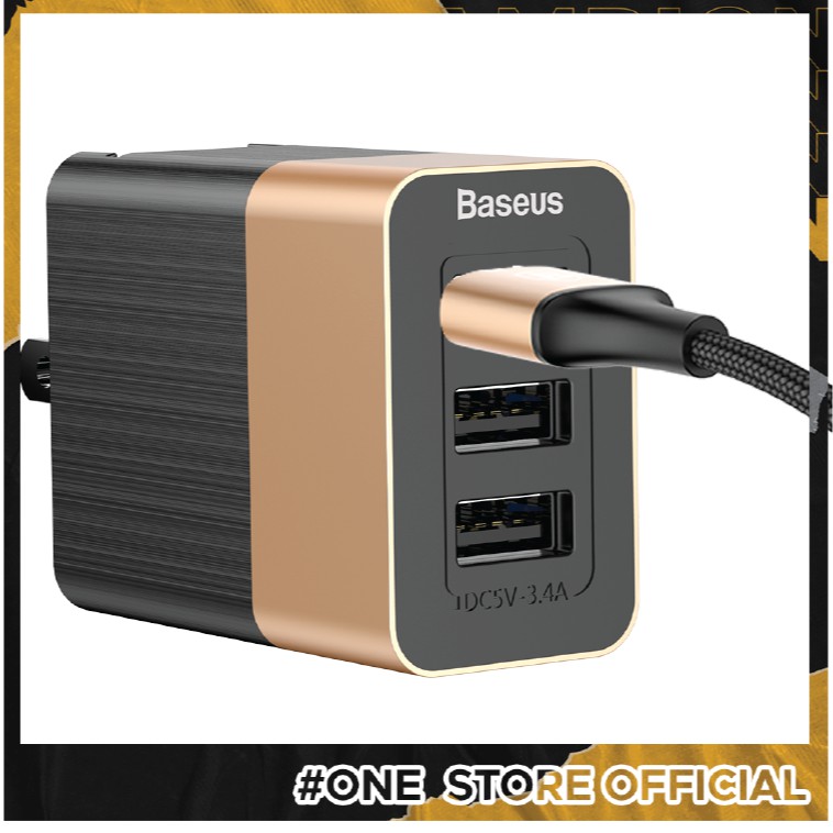 Bộ sạc đa năng Baseus Duke 3USB Smart Fast Charger ( 3.4A, 3 in 1 , Aluminum alloy + PC )