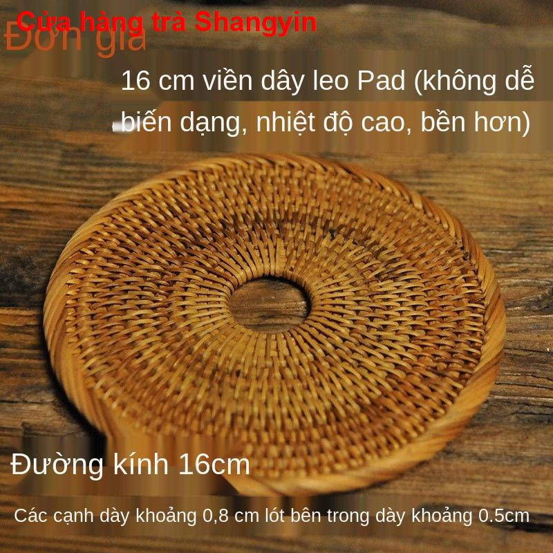 Bộ trà[handmade] Chiếu lót ly mây mùa thu, trải trà, khay đựng ly, bộ ấm chén, tấm cách nhiệt, bàn ăn, nồi,1