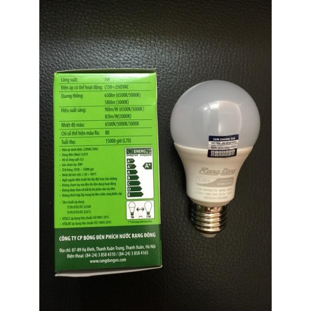 Bóng đèn led tròn 5W 7W Rạng Đông