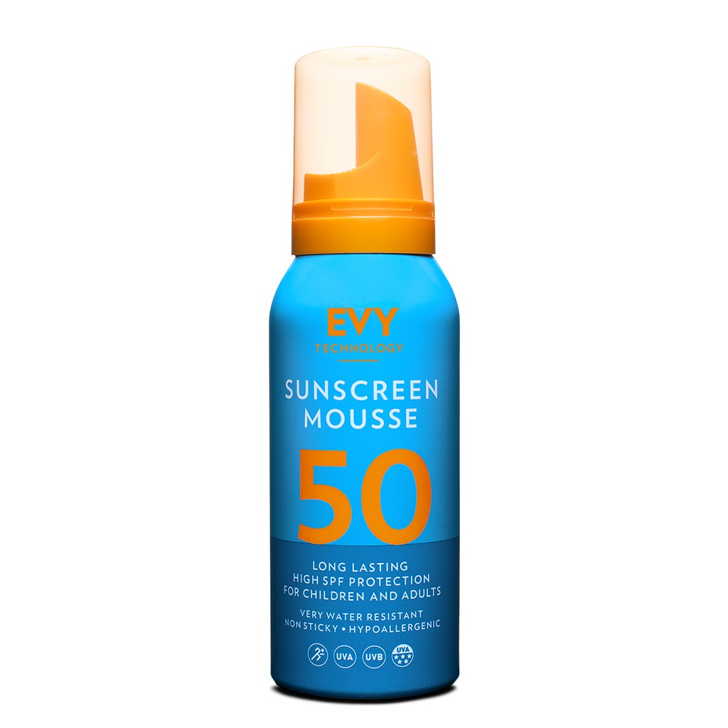 Sunscreen toàn diện Evy Technology Sunscreen Mousse SPF 50 &amp; Evy Technology Daily Defense Face Mousse SPF 50