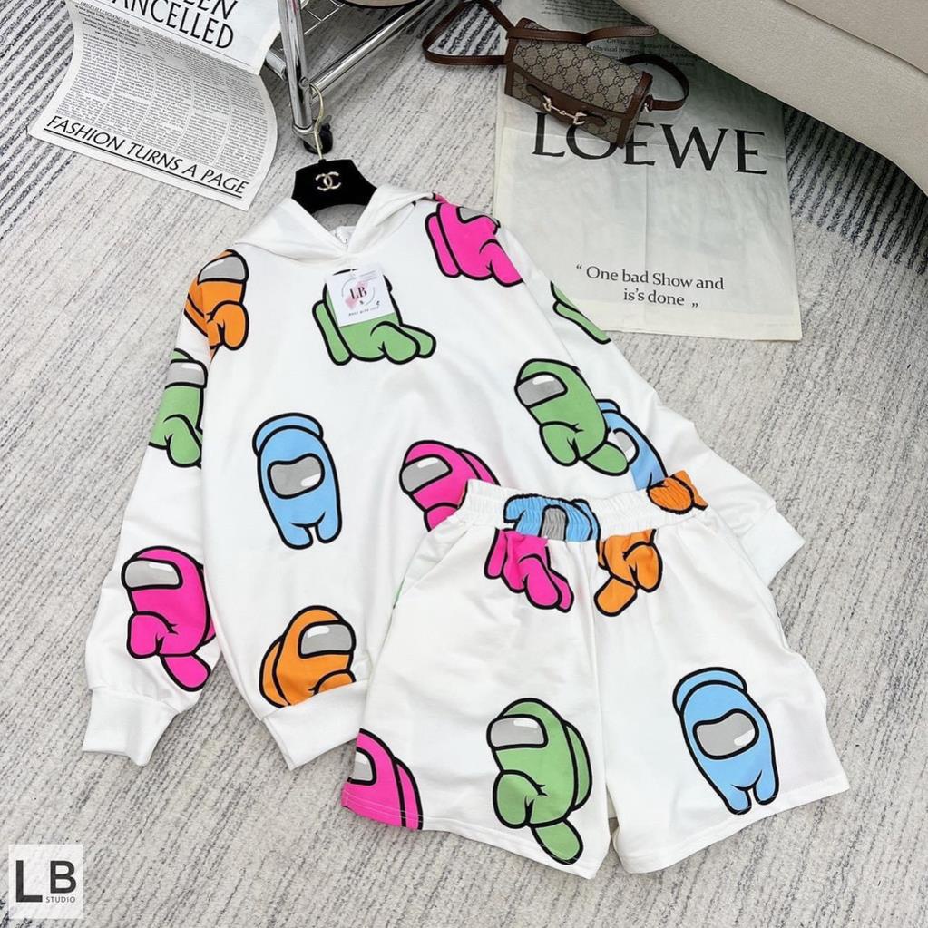 [ 𝐅𝐑𝐄𝐄 𝐒𝐇𝐈𝐏 ] BỘ HOẠT HÌNH MŨ SIÊU CUTE ĐỒ BỘ NỮ DÀI TAY